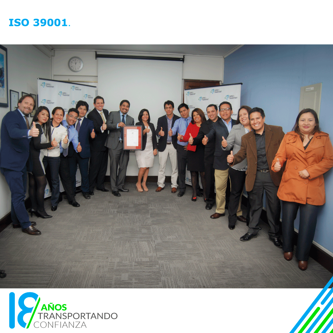 Cargo Transport Primeros Certificado ISO-39001
